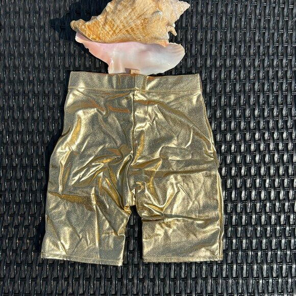 Ladies SKIMS Gold Swim Trunks NWT Size XS - Picture 3 of 3